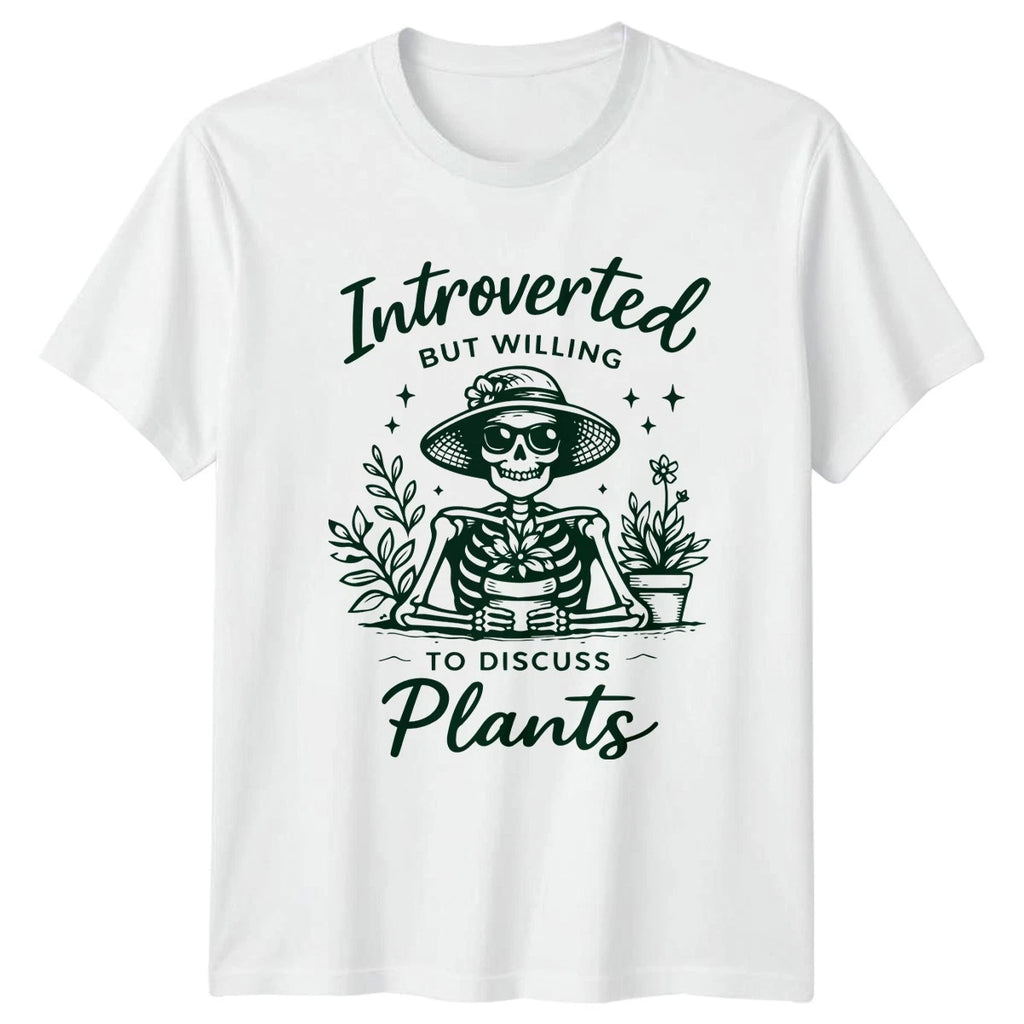 Introverted But Willing To Discuss Womens T-Shirt Indoor Plants Gardening