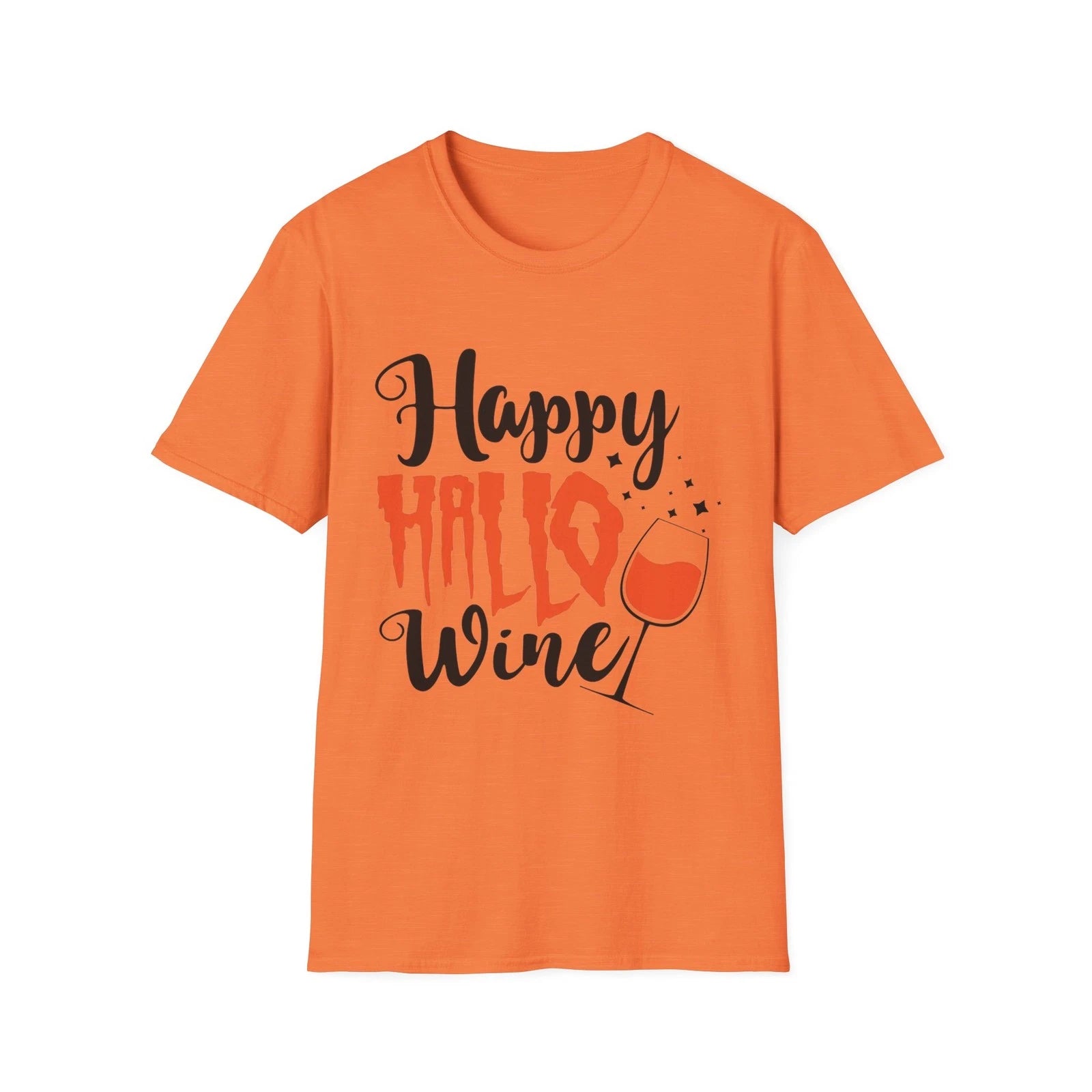 Funny Wine Lover Unisex T-Shirt, Halloween Shirt, Happy Hallo Wine Tee,