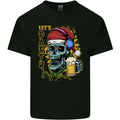 Christmas Party Skull Drinking Beer Alcohol Mens Light Cotton T-Shirt