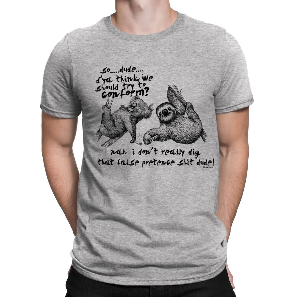 NON-CONFORMING SLOTH KOALA BEAR Mens Funny Animal  T-Shirt Lazy Gift