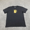 Prana Shirt Mens Extra Large Black Beer Belly Graphic Mug Drinking Stein Alcohol
