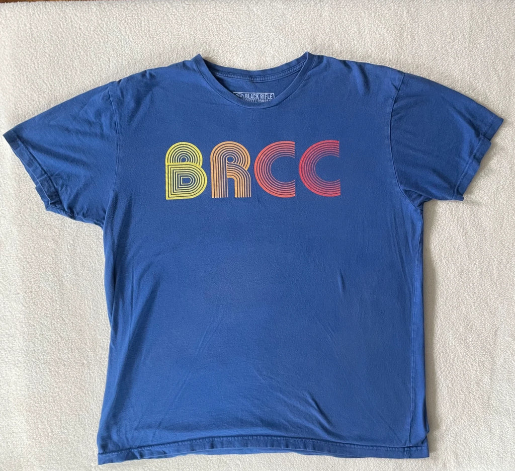 Black Rifle Coffee Company BRCC Coffee Mens XL Blue T-shirt Retro