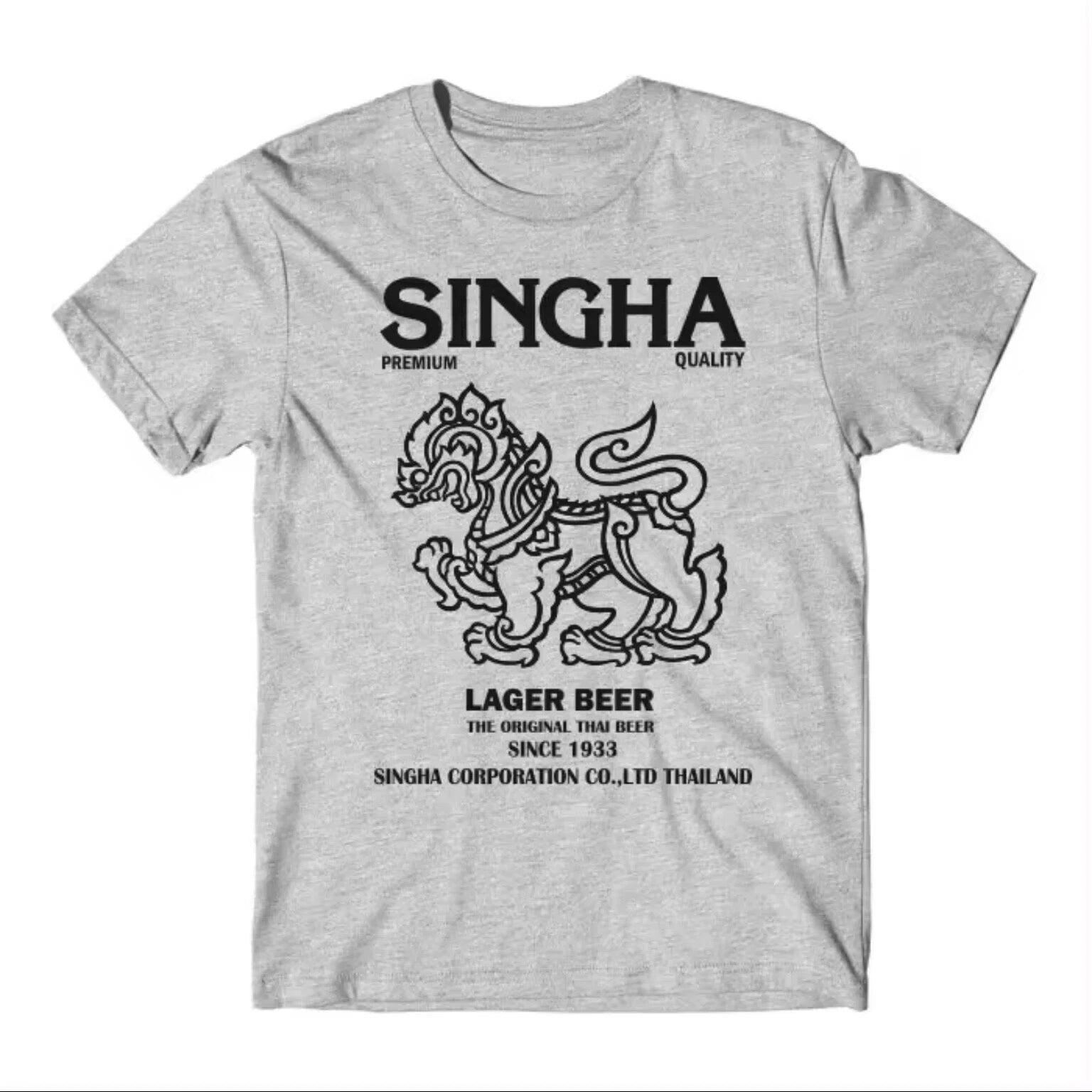 Summer, comfortable to wear, T-shirt, Singha beer from Thailand, adults Shirt