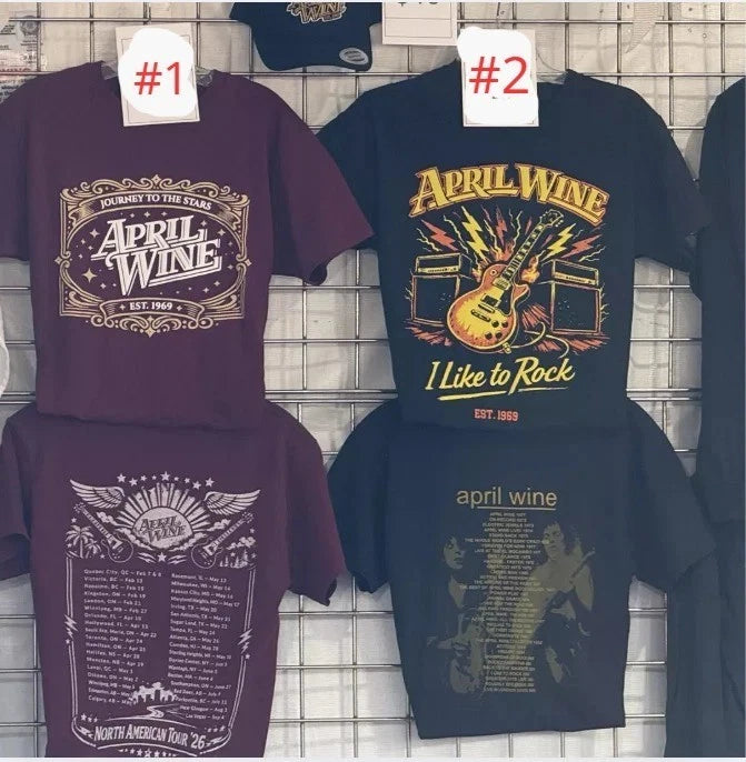 New!! April Wine 2026 North American Tour T-Shirts Reprint