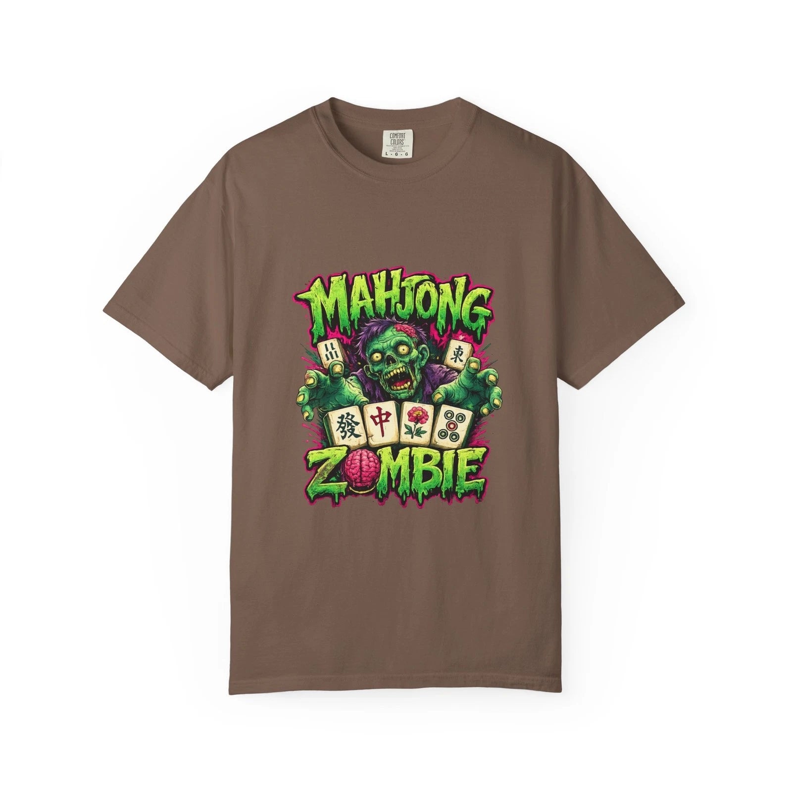 Mahjong Zombie T-shirt | Zombie Mahjong Tiles Graphic Tee