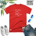 Tea Rex T Shirt Cute Dinosaur Jurassic Morning Coffee Brew Fun Xmas Gift Men Top
