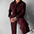 Men's Corduroy Shirt Casual Slim Shirts Long Sleeve Button Down Tops Blouse