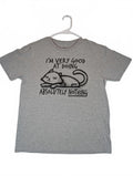 Funny Lazy Cat Graphic T Shirt Absolutely Nothing Humor Tee Mens Medium Gray