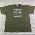 Tennessee River T-Shirt Mens Graphic Funny Lazy Gave Up Thinking Size 2XL Green