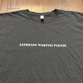 Espresso Martini Please T-shirt Funny Party Drinking Comedy Humor Tee Grey - XL
