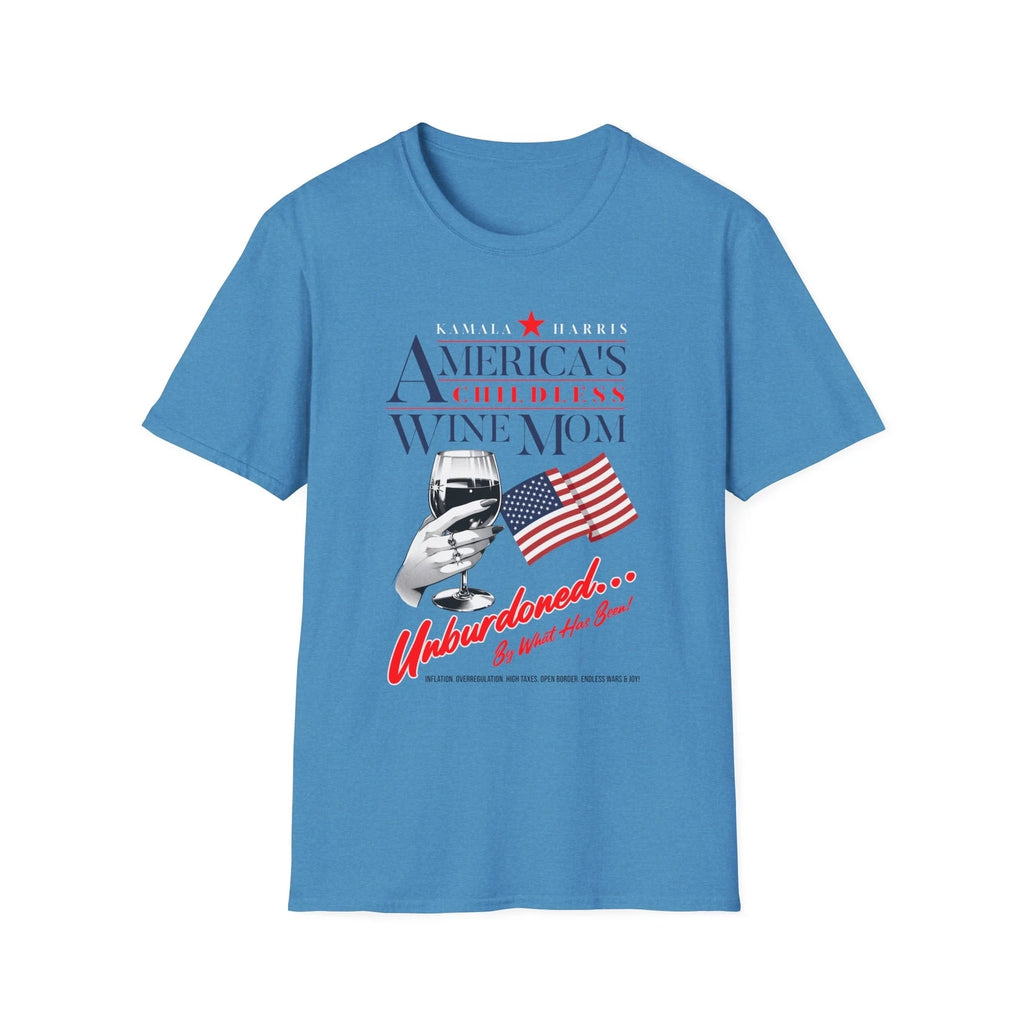USA Pro Trump "Kamala Harris America's Wine Mom" Unisex Softstyle Cotton T-Shirt