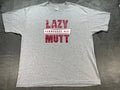 XL Vintage Single Stitch LAZY MUTT Farmhouse Ale Defunct Beer Alcohol Shirt Gray