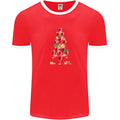Wine Christmas Tree Xmas Alcohol Funny Mens Ringer T-Shirt FotL