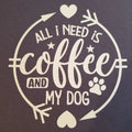 XL T-shirt, Unisex, Grey 100% Cotton- Coffee & Dog