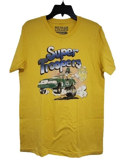 New Super Trooper Officer Farva Caricature Mens Medium Funny Cult Film T-shirt