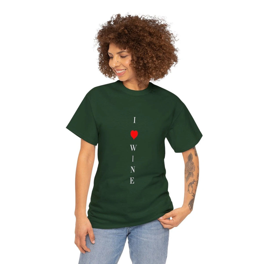 "I Love Wine" Unisex Heavy Cotton Tee