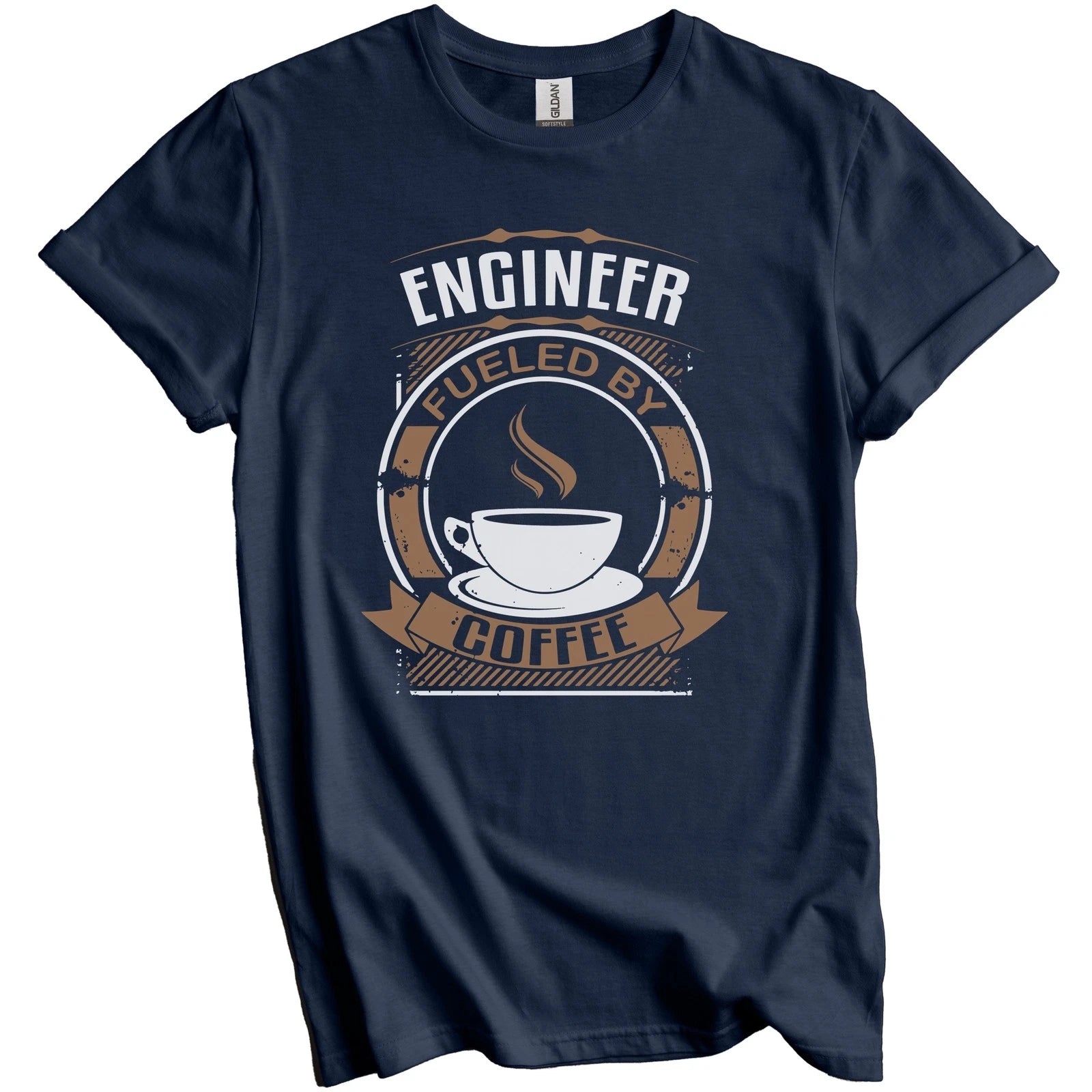Engineer Fueled By Coffee Funny Engineering Graphic T-Shirt