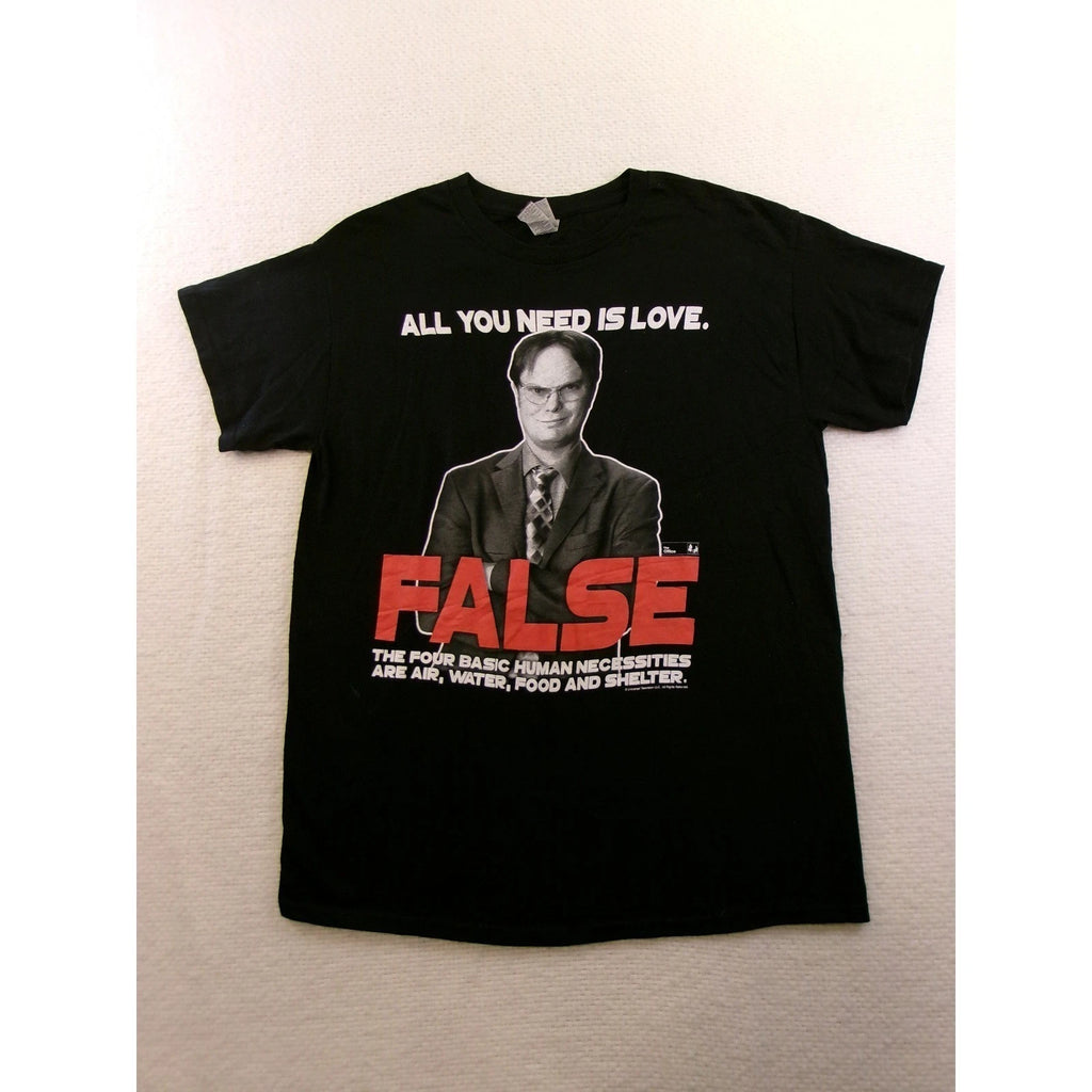Gildan The Office T-Shirt Mens Medium Black Dwight Schrute False Quote