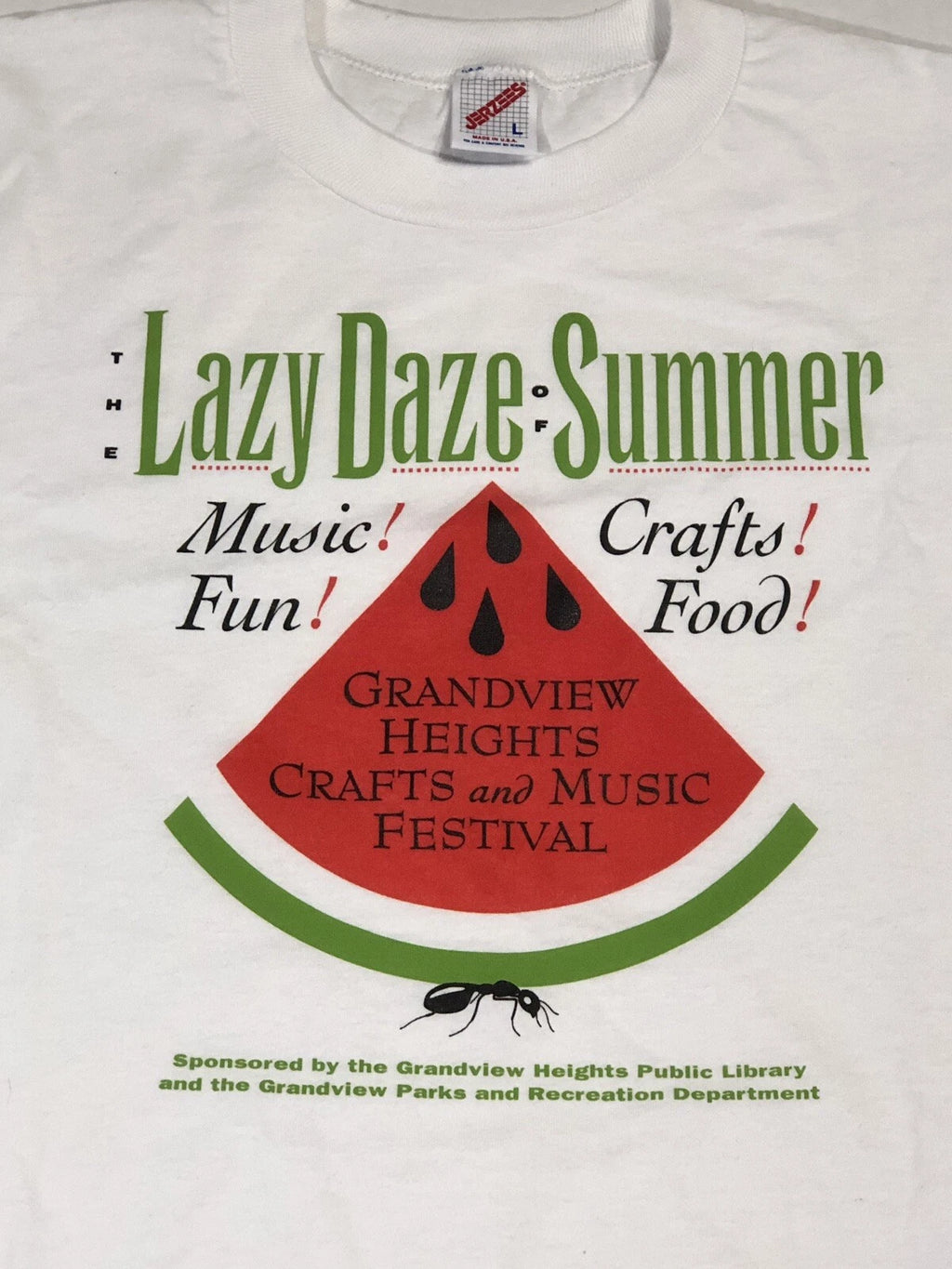 Vintage T-shirt Jerzees Lazy Daze Ohio Grandview Heights Music Fest 80’s