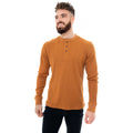 River Road Mens Henley Jumper Top T-Shirt Thermal Plain Grandad Neck Waffle Knit