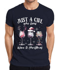 Just a girl who loves wine and christmas Wine Drinker - Christmas Xmas Ges