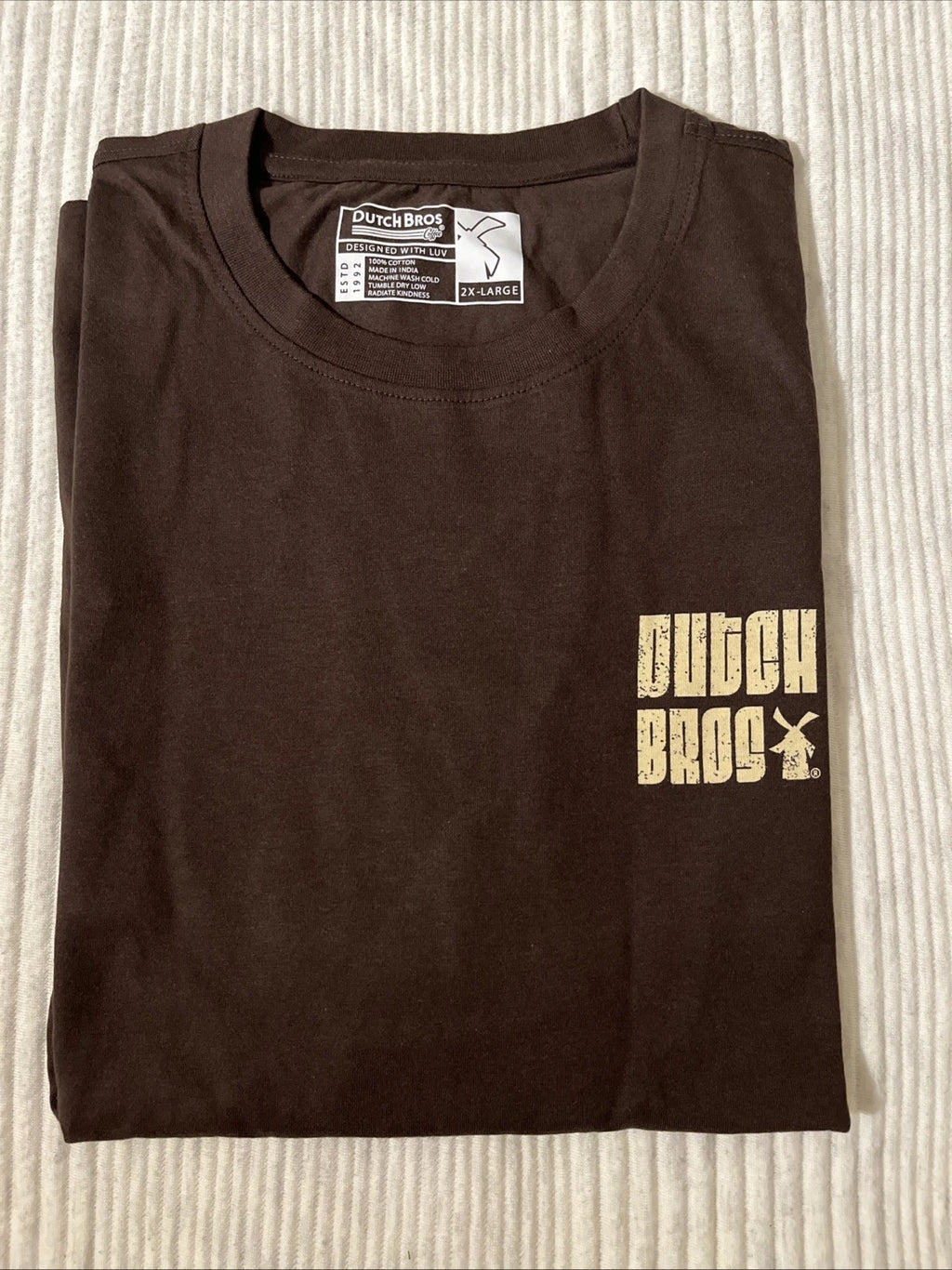 New Brown Dutch Bros 2-Xl T-Shirt
