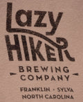 LAZY HIKER BREWING COMPANY T SHIRT TEE SYLVA FRANKLIN NC LIGHT PEACH MENS SIZE S