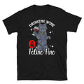 Drinking Wine and Feline Fine Black Cat Kitten Short-Sleeve Unisex T-Shirt