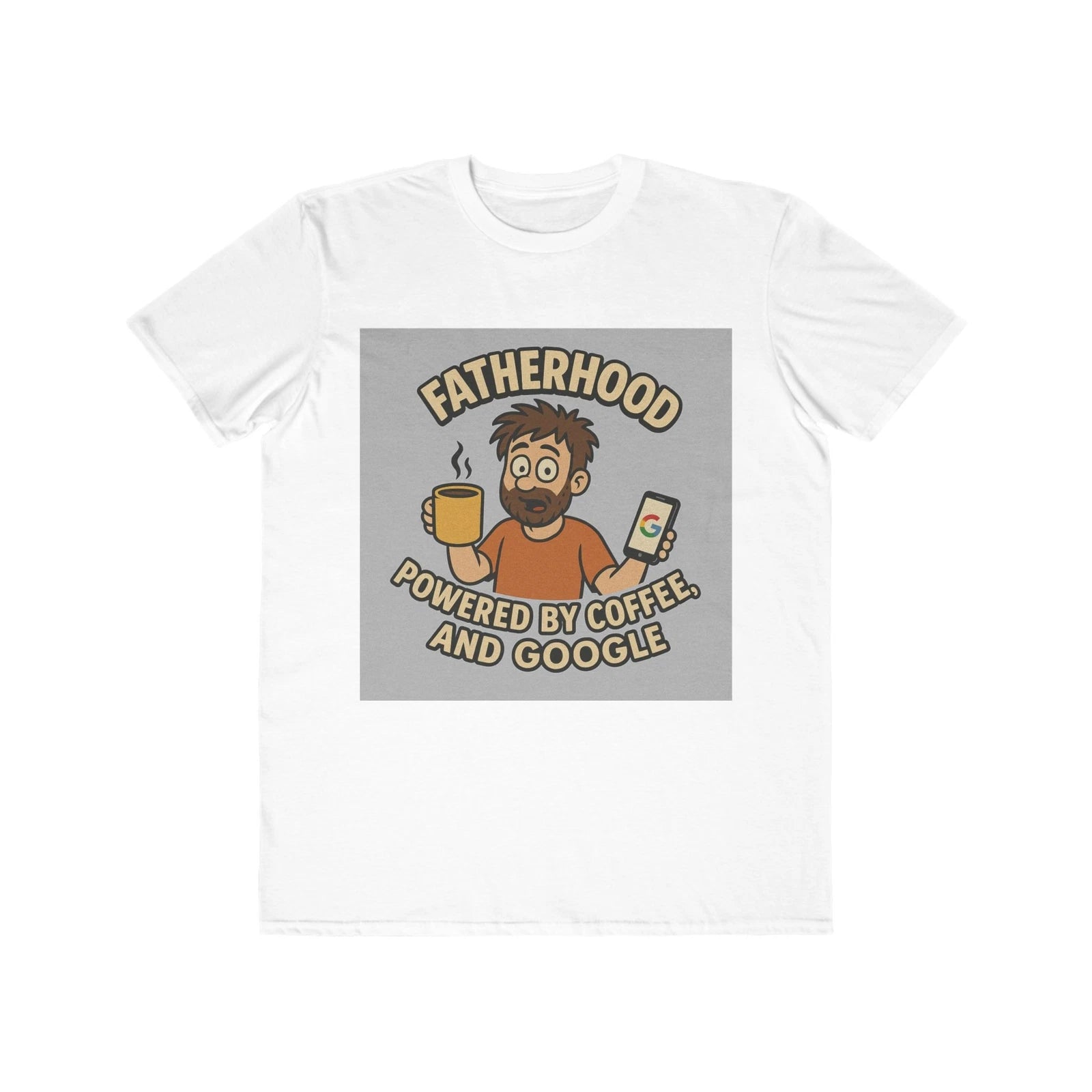 Fatherhood Powered by Coffee Tee, Funny Dad Shirt, Gift for New Dads,