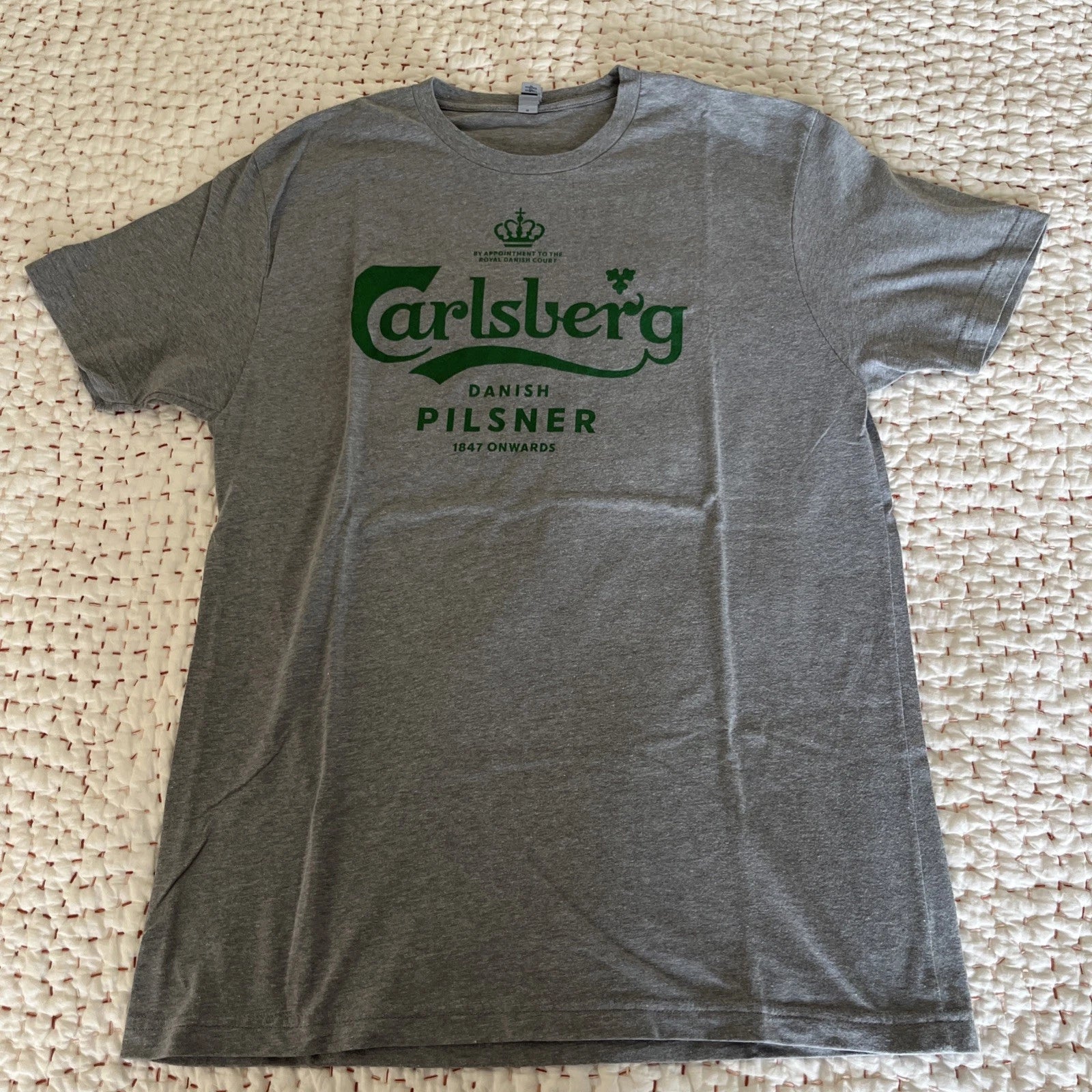 Carlsberg Lager Beer Logo T-Shirt Gray Men’s Size Large