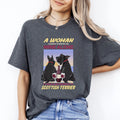 A Woman Cannot Survive On Wine Alone T-Shirt gift Scottish terrier Dog mom Unise