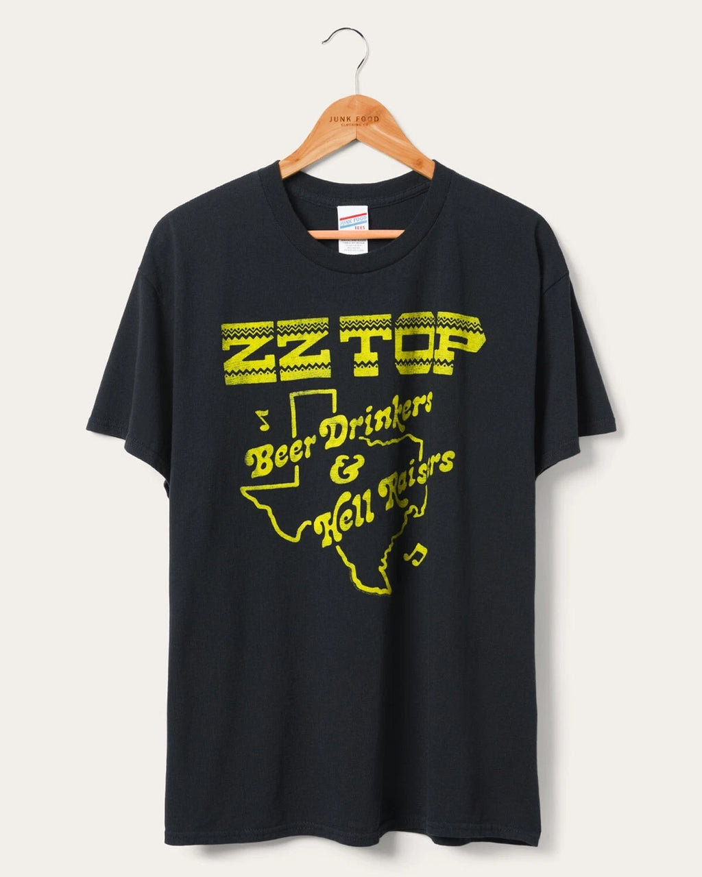 Junk Food Clothing Mens ZZ Top Beer Drinkers & Hell Raisers Shirt New Small