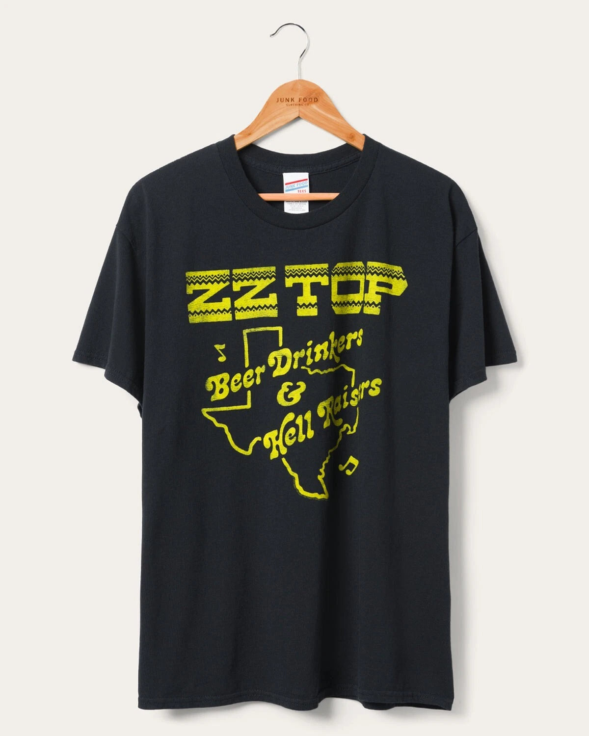 Junk Food Clothing Mens ZZ Top Beer Drinkers & Hell Raisers Shirt New Small