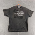 VINTAGE Funny T Shirt Men Extra Large Gray Graphic Casual Suffer from Laziness