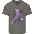 Yoga Pilates Now Wine Later Funny Alcohol Mens V-Neck Cotton T-Shirt
