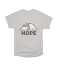 Nope Lazy Dog Funny Minimal Meme T-shirt