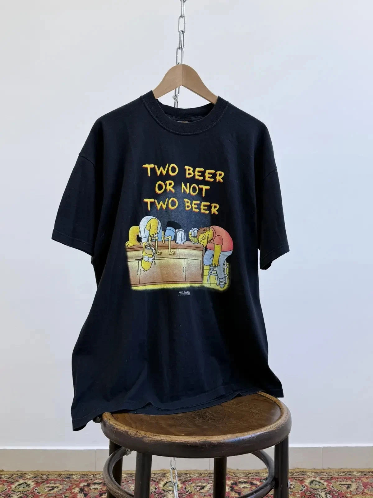 Vintage 90s The Simpsons Beer Graphic T-Shirt Tee Size XL