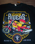 VINTAGE STYLE GARFIELD Lazy Riders Motorcycles T-Shirt MENS LARGE NEW W/ Tag