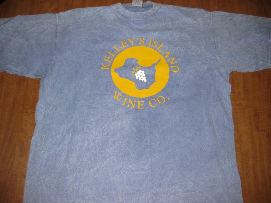 KELLEY's ISLAND WINE COMPANY logo T shirt XL Ohio grapes logo
