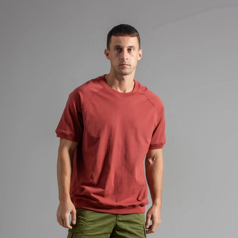 Leisure and Comfortable Sports Men's Pure Cotton T-Shirt Couple Short Sleeve