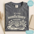 Floral Booktrovert Graphic T-Shirt Funny Introvert Fiction Reader Tee Gift