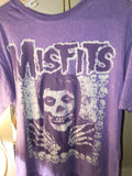 Misfits Purple Distressed 3XL T-Shirt 2022 Acid Wash Punk Rock Horror Danzig