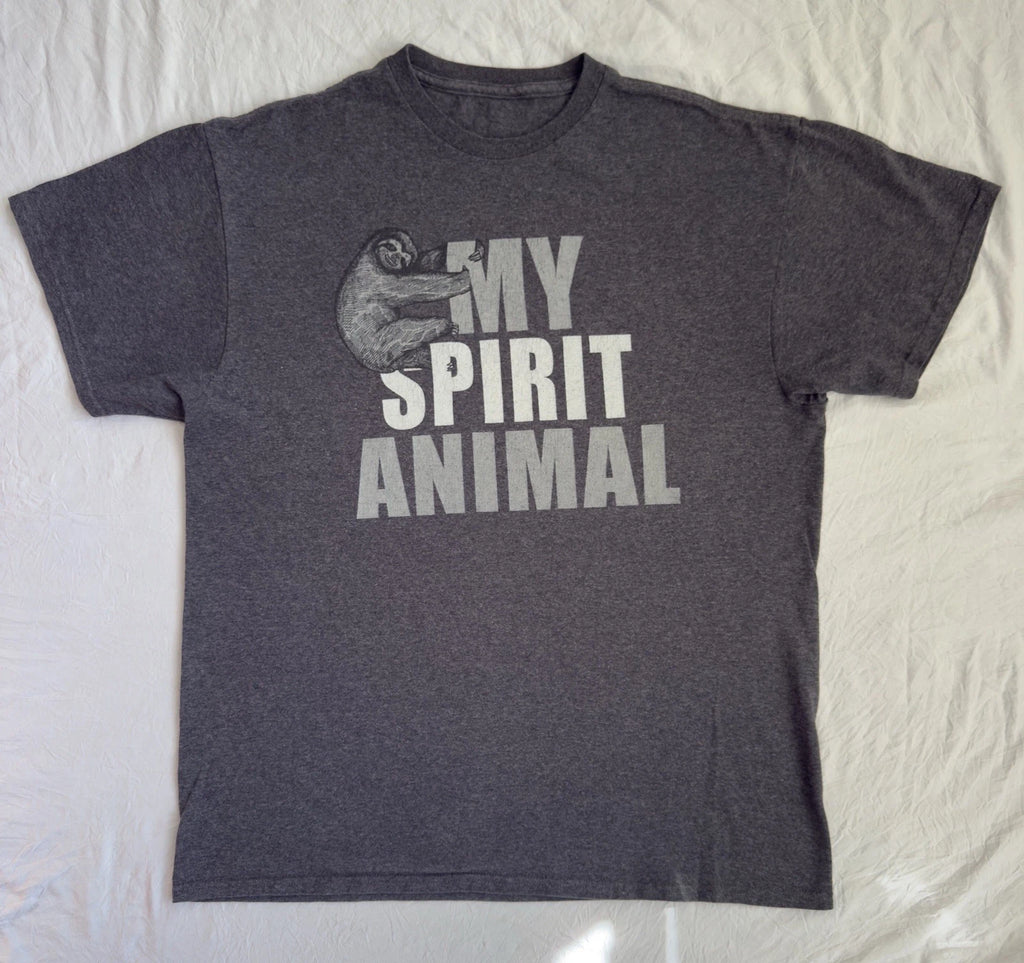 My Spirit Animal: Sloth T Shirt Mens M Funny Lazy Slow Sarcastic Graphic Novelty