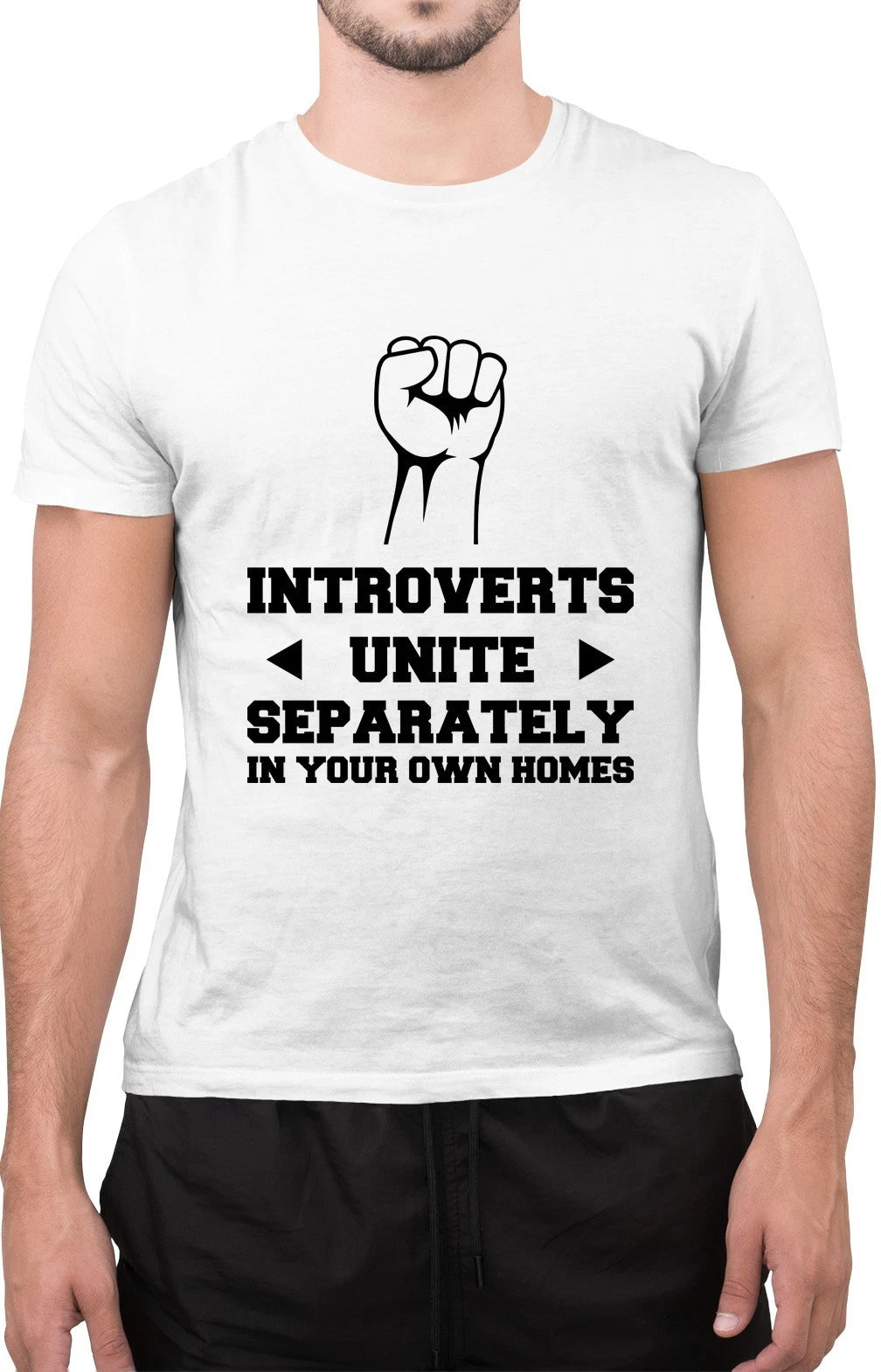 Introverts Unite Separately in Your Own Homes Sarcastic Anti Social T-Shirt