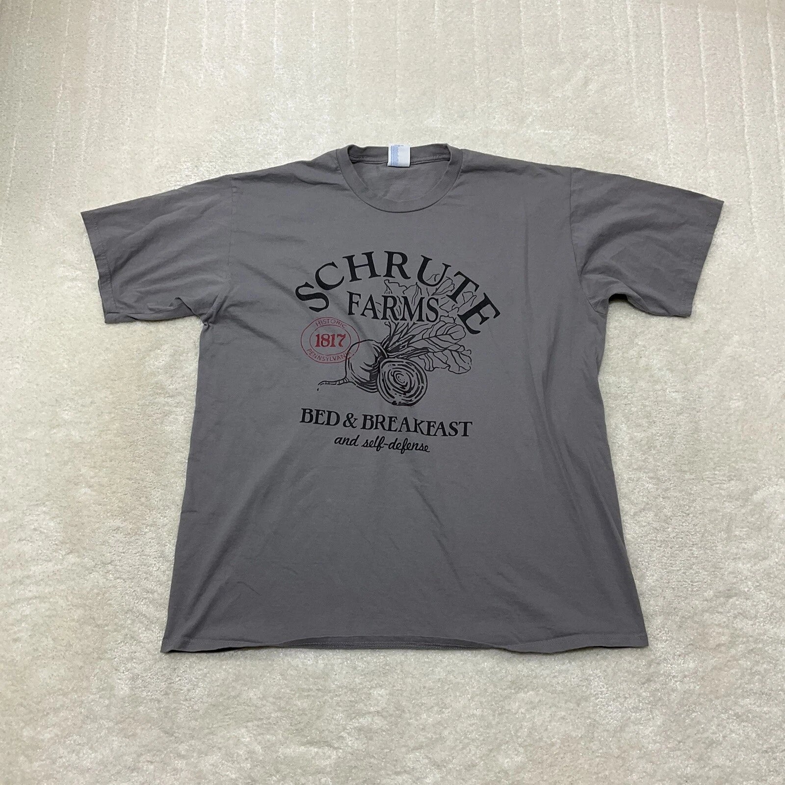 The Office Size XL Schrute Farms Bed And Breakfast And Self Defense T-Shirt