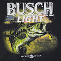BUSCH LIGHT BEER Shirt ADULT 2XL XXL BLACK BASS FISHING HUNTING CASUAL MENS NWT