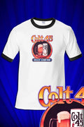 Malt Liquor Beer 1970s Vintage style RINGER Tee T-SHIRT