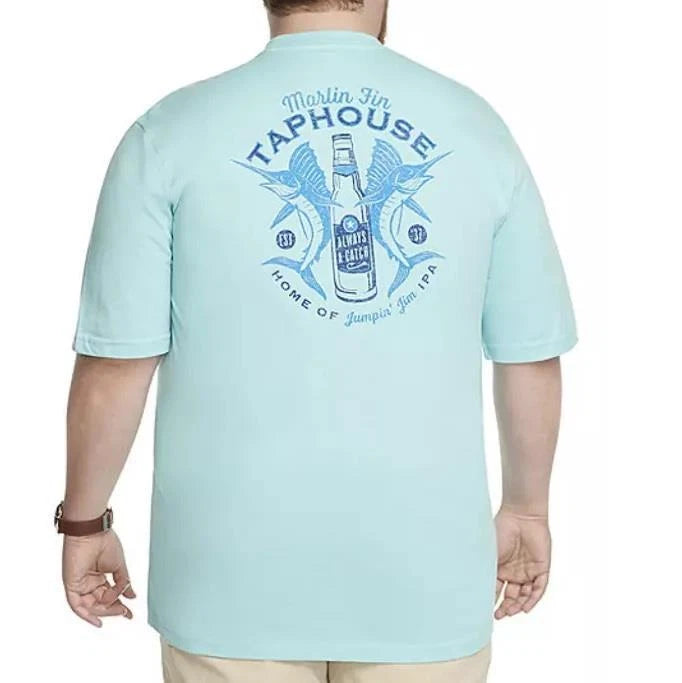 Men's IZOD Saltwater Graphic T-Shirt Marlin Fin Tap House Size Large XL XXL  NWT