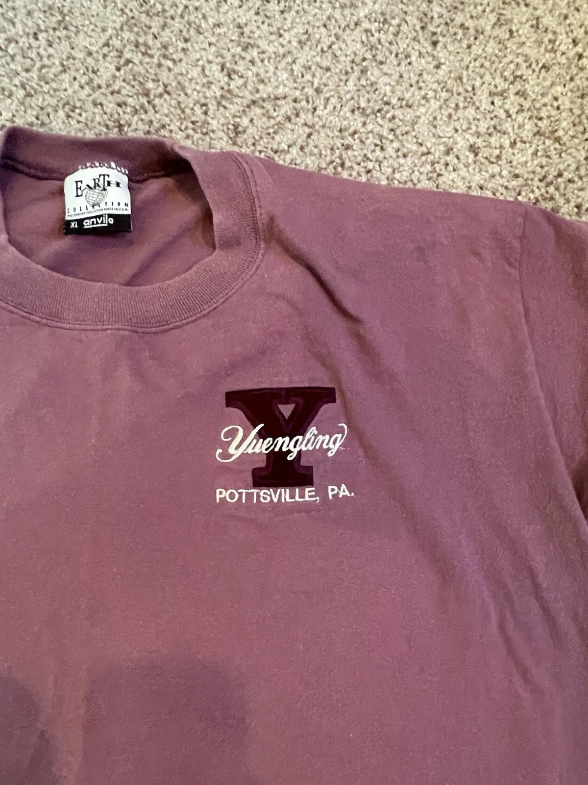 Vintage 1995 Beer Shirt Yuenling Brewery Men’s XL Earth Collection Anvilo