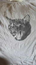 Dutch Bros Coffee Gray Wolf Graphic Crew Neck Short Sleeve T-Shirt 2XL Cotton
